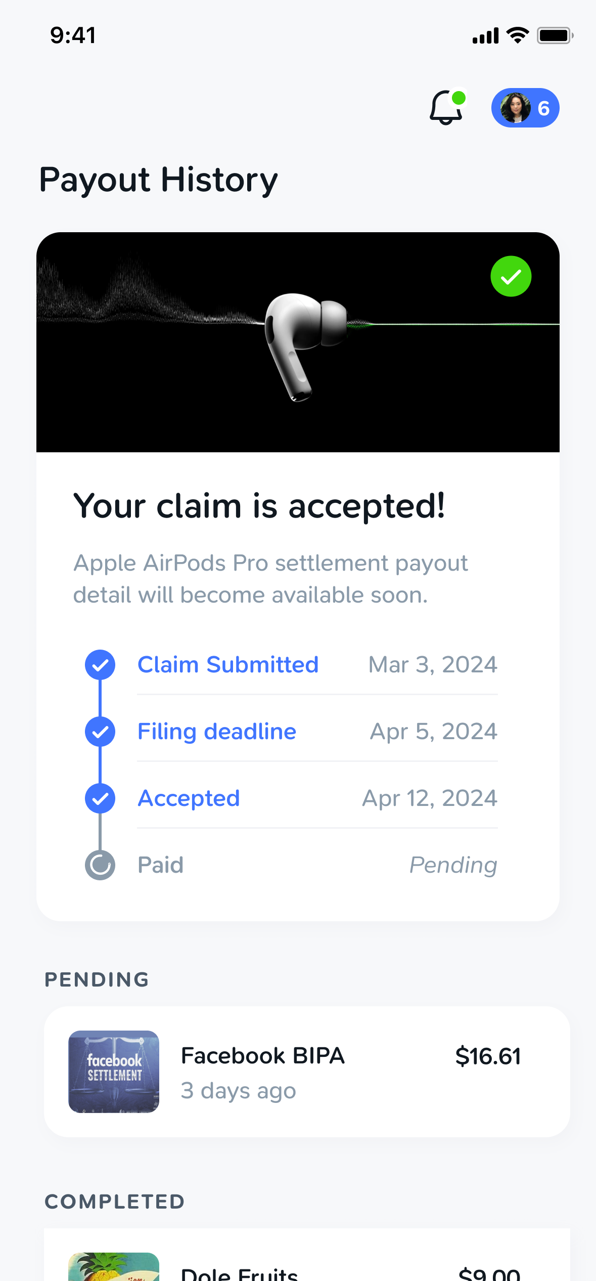 Claims App Accepted
